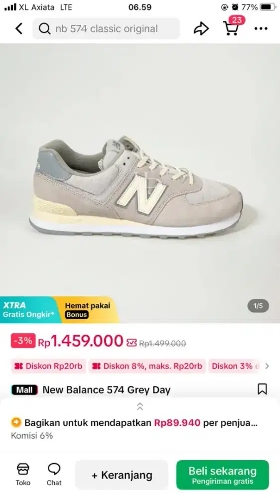 Sepatu NB second non Dus uk.43/44/45