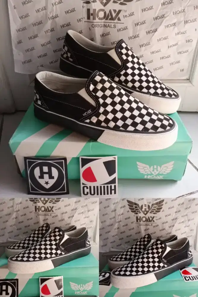Sepatu Slip On Checkboard Size 41
