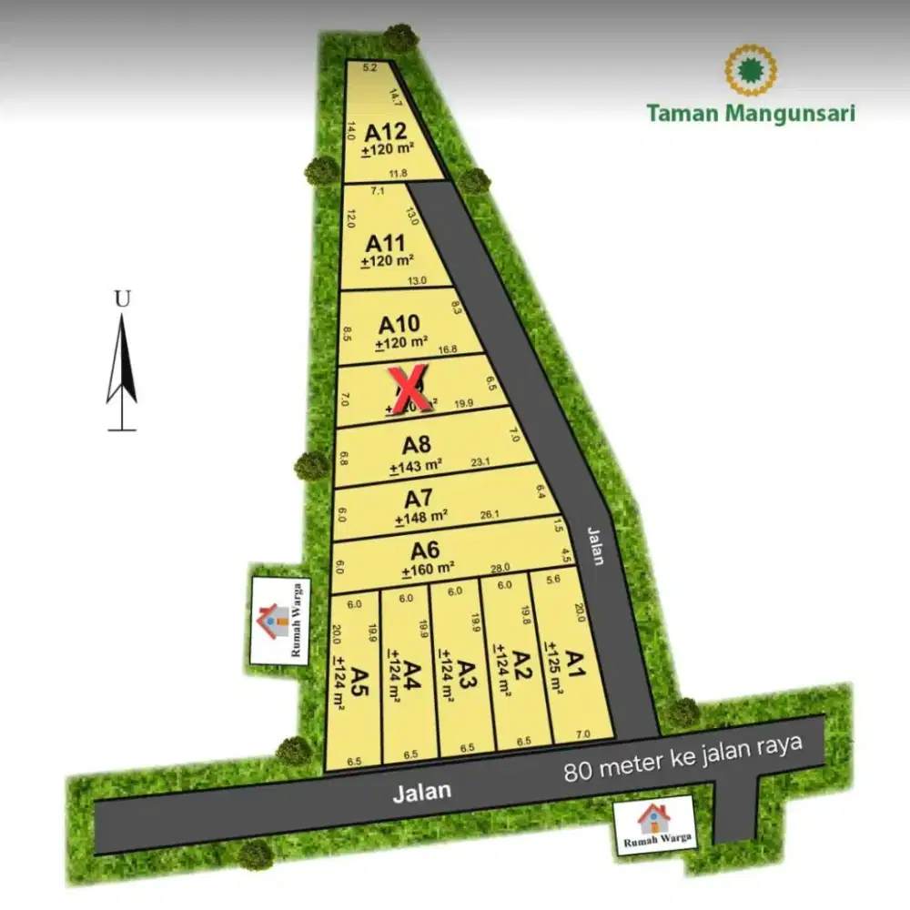 Tanah siap bangun dekat jalan raya unnes