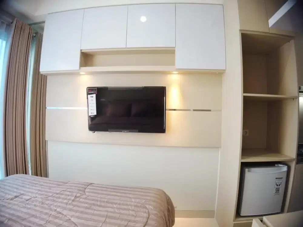 Dijual Apartemen Puri Mansion Tipe Studio Luas 21 m2 Furnish Estetik Bagus Cakep Hanya 387 Juta Saja