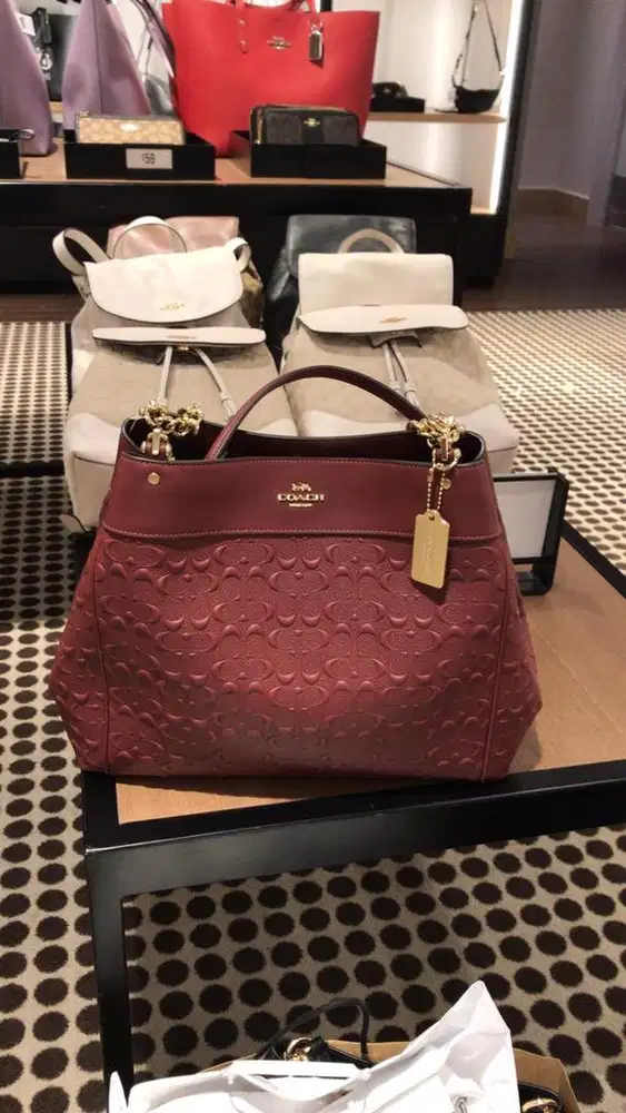 COACH Lexy Shoulder Merah Maroon Original Preloved