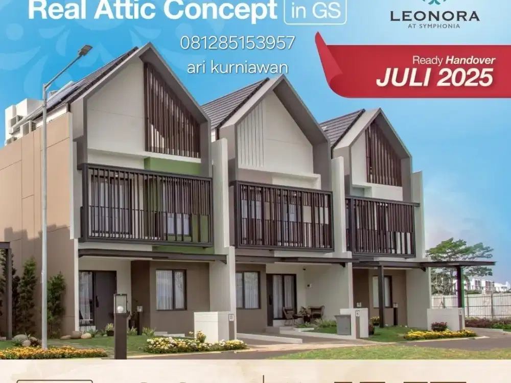 Cluster LEONORA Hunian Private Living Rumah Mewah Attic 3 Lantai  6x12