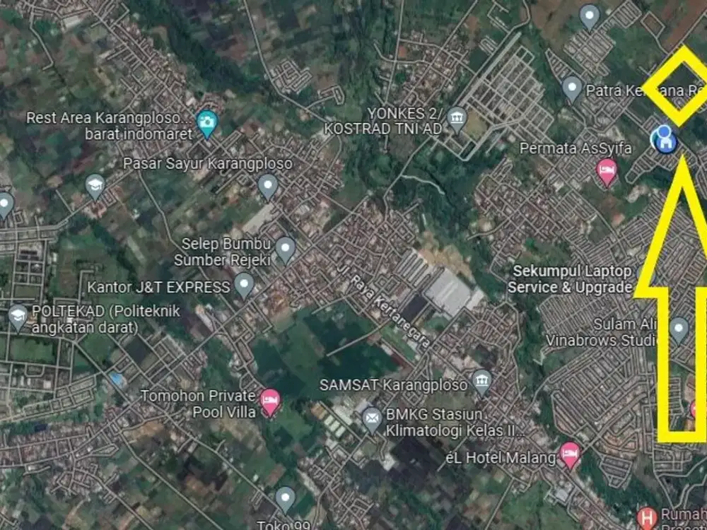 Tanah dijual murah di kawasan perumahan padat penduduk pinggir jalan aspal