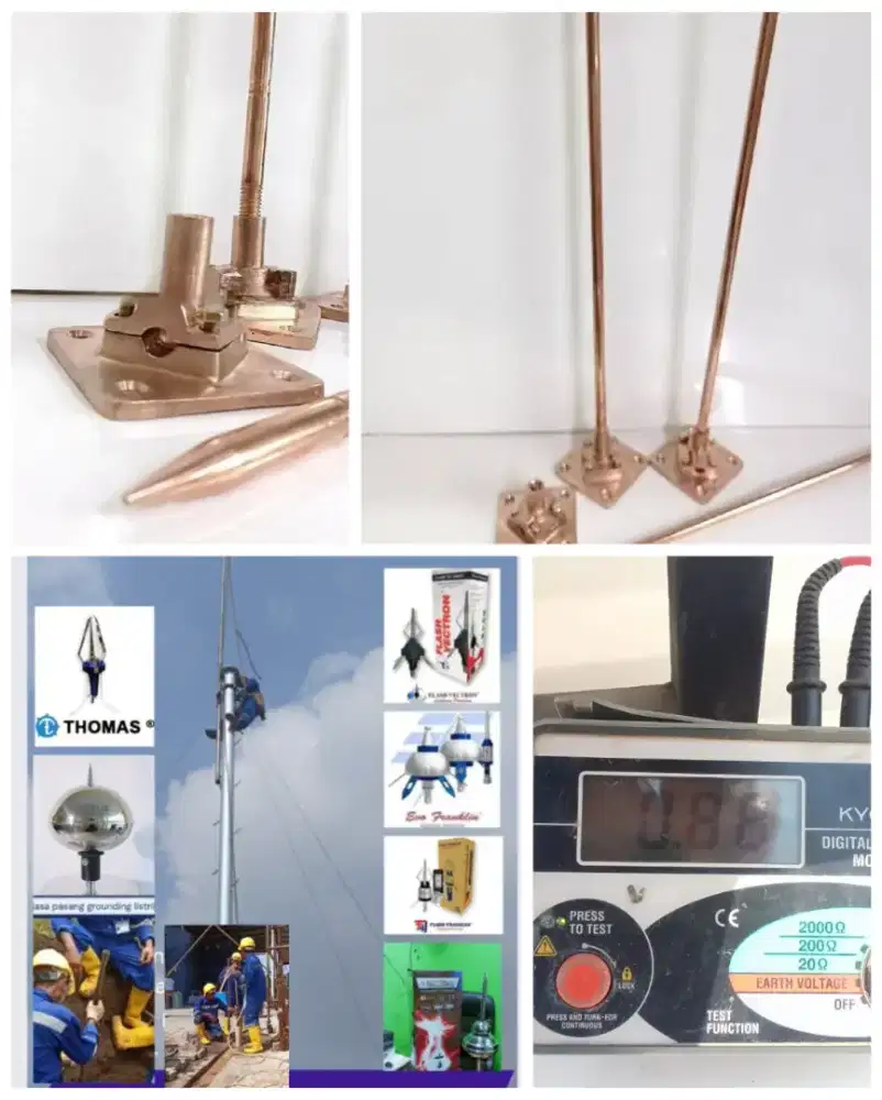 Agen distributor ahli jasa pasang penangkal petir dan grounding mesin