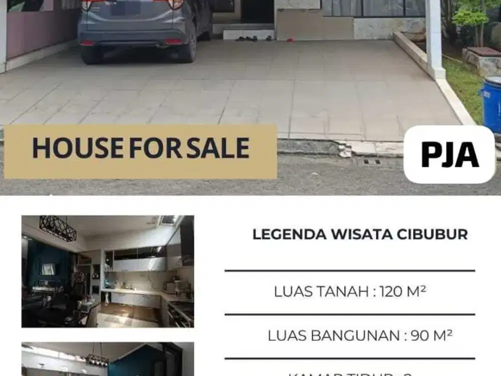 Jual' murah rumah di kota legenda wisata Cibubur