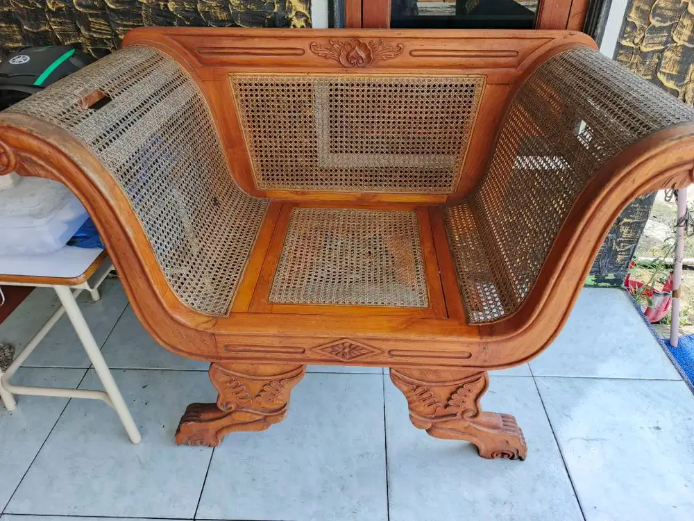 Dijual kursi jati rotan