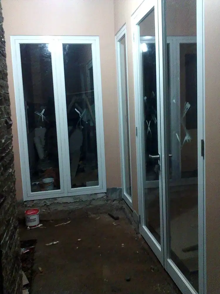 Jasa Kusen Pintu Alumunium - Aluminium + Plafon - Partisi Gypsum / PVC