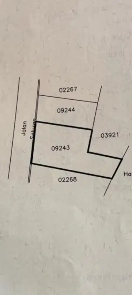 Jual tanah lokasi solo Utara Plesungan luas 202m hrg 1,7jt /m nego