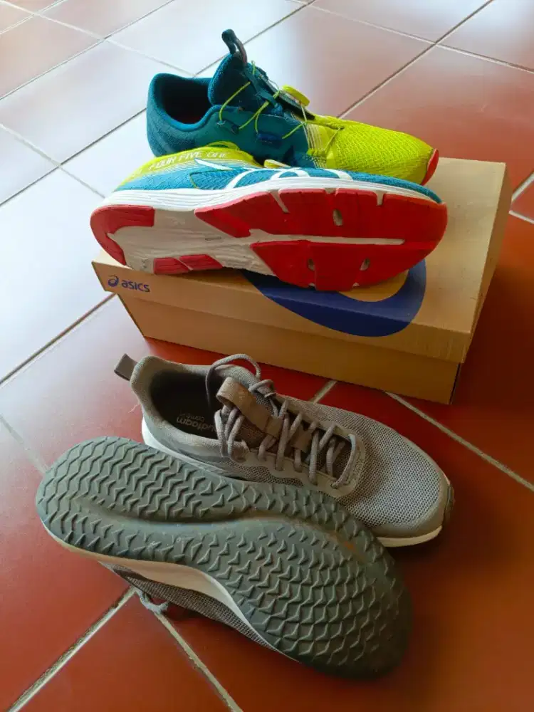 Sepatu Asics two tone trainshoes BOA series & Adidas Walksneakers Ori