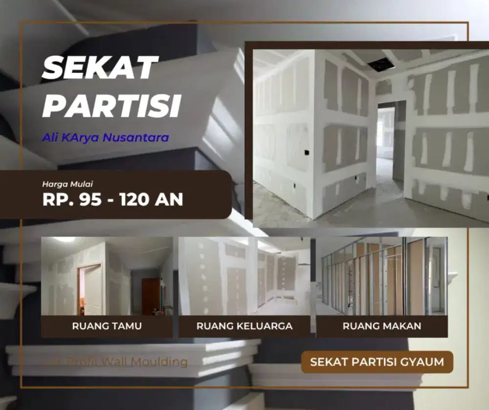 Jasa Pasang Partisi Gypsum Murah