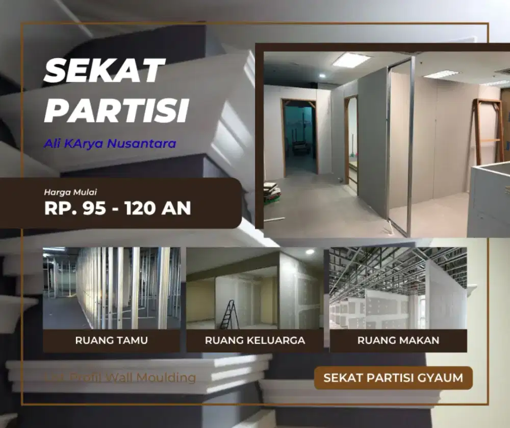 Jasa Pasang Partisi Gypsum Pondok Gede