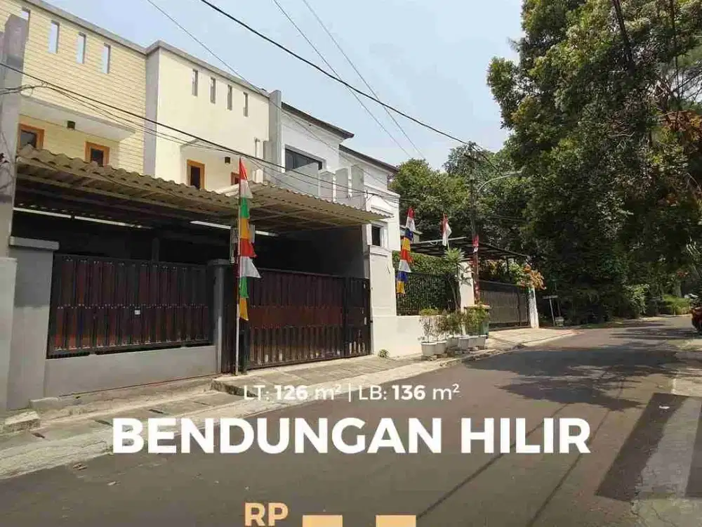 rumah di benhil dengan jalan lebar di bendungan hillir shm siap AJB