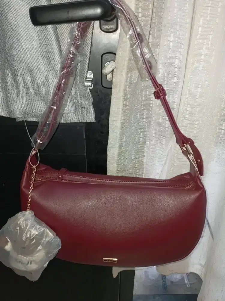 Tas En-Ji Shorun, cherry red, baru