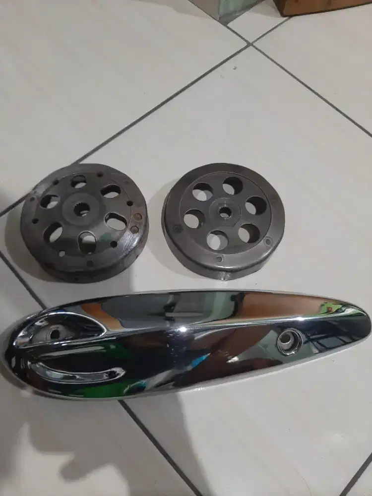 Mangkok dan cover knalpot mio karbu