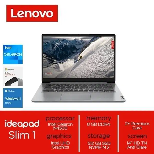 Lenovo Ideapad 1 14IGL7 N4020 8GB 512GB 14 OHS WS11