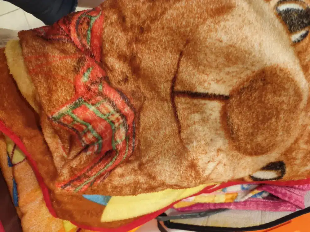Selimut bulu lembut motif kartun
