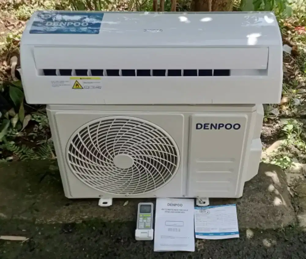 Jual. AC ½ PK. DENPOO Like NEW. Terima Dingin Free Material & Instal