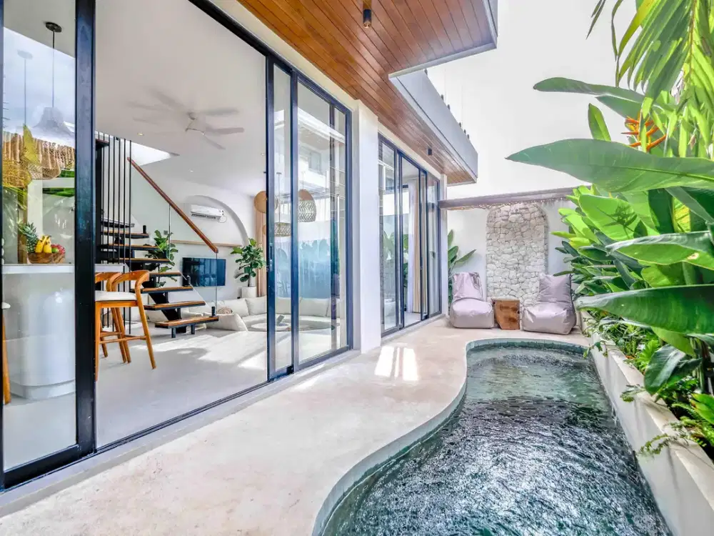 Brand New - Leasehold 2 Bedrooms Villa, Modern Tropical Design in Pererenan