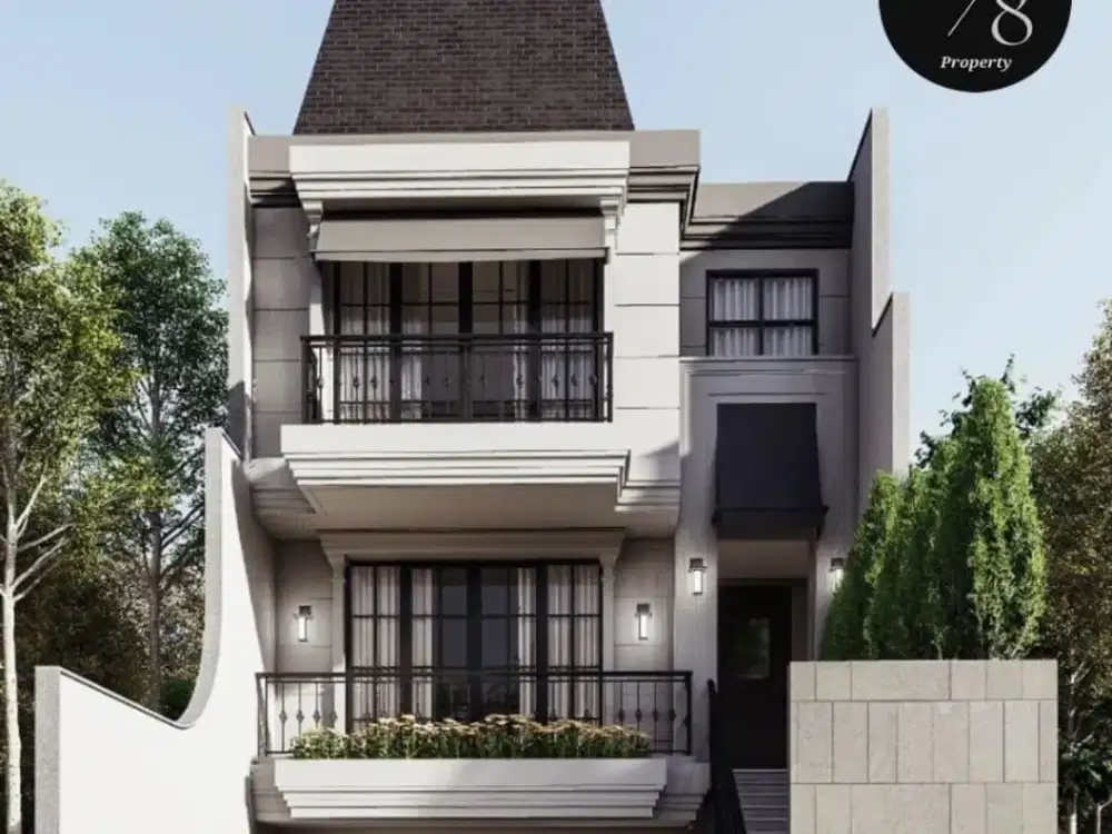 Rumah TOWN HOUSE, Bangka Kemang Tahap 1 dan 2, LT 212, LB 585, 4 KT,4 KM, 1KT ART, Harga 13,9M