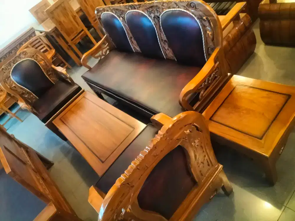 Promo Sofa jati bagus 3.1.1 & 2 meja