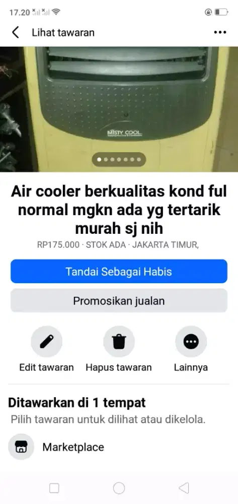 Air cooler berkualitas kond ful normal se lg ada cpt hrg murah sj nih