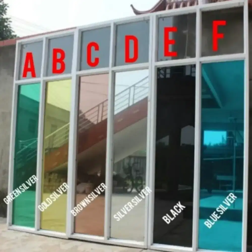 Kaca film anti UV berbagai warna