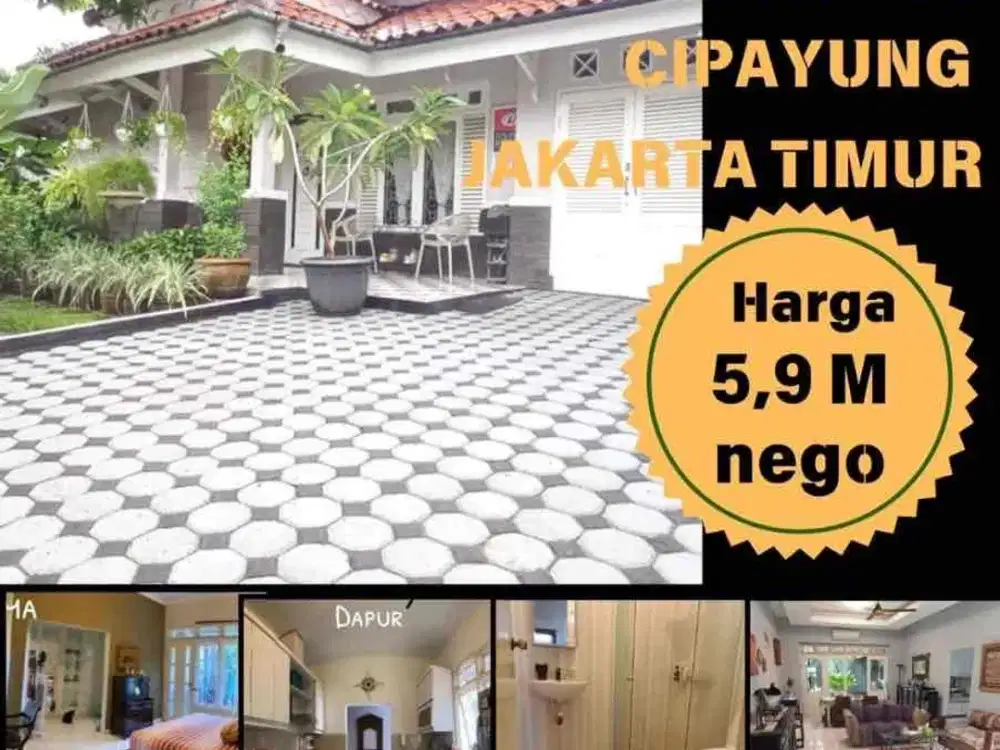 Harga terjun bebas .... beli rumah bonus furniture .... Rumah apik siap huni di Cipayung Jakarta Timur