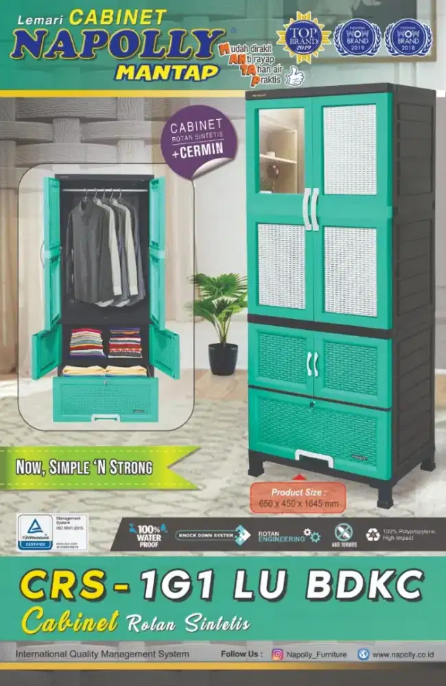 Lemari plastik Minimalis Napoly