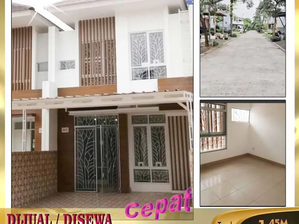 DIJUAL / DISEWAKAN RUMAH 2 Lantai di Garden Ville di Citra Raya Cikupa - Tangerang.