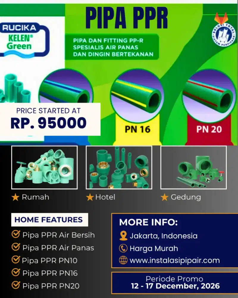 Jasa Pasang Pipa PPR - Tukang Instalasi Air