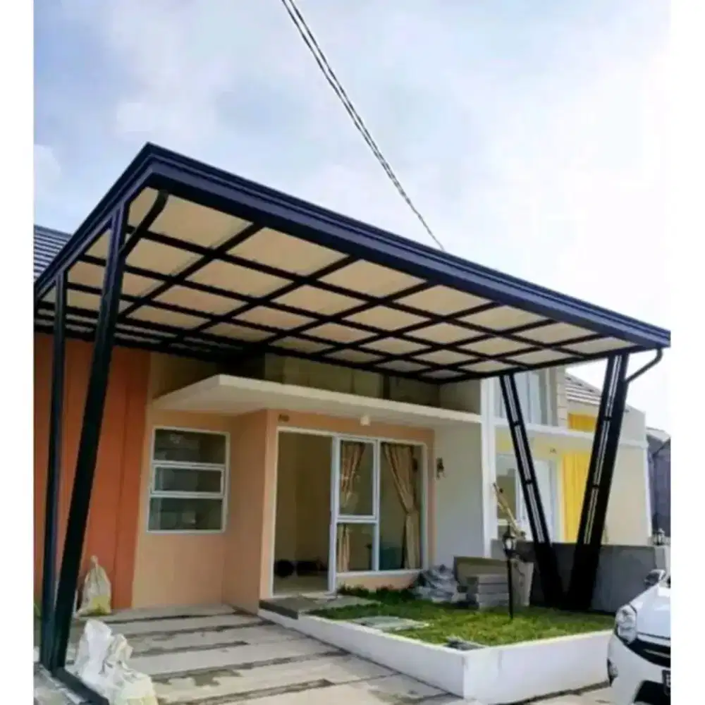 Kanopi atap spandek polos