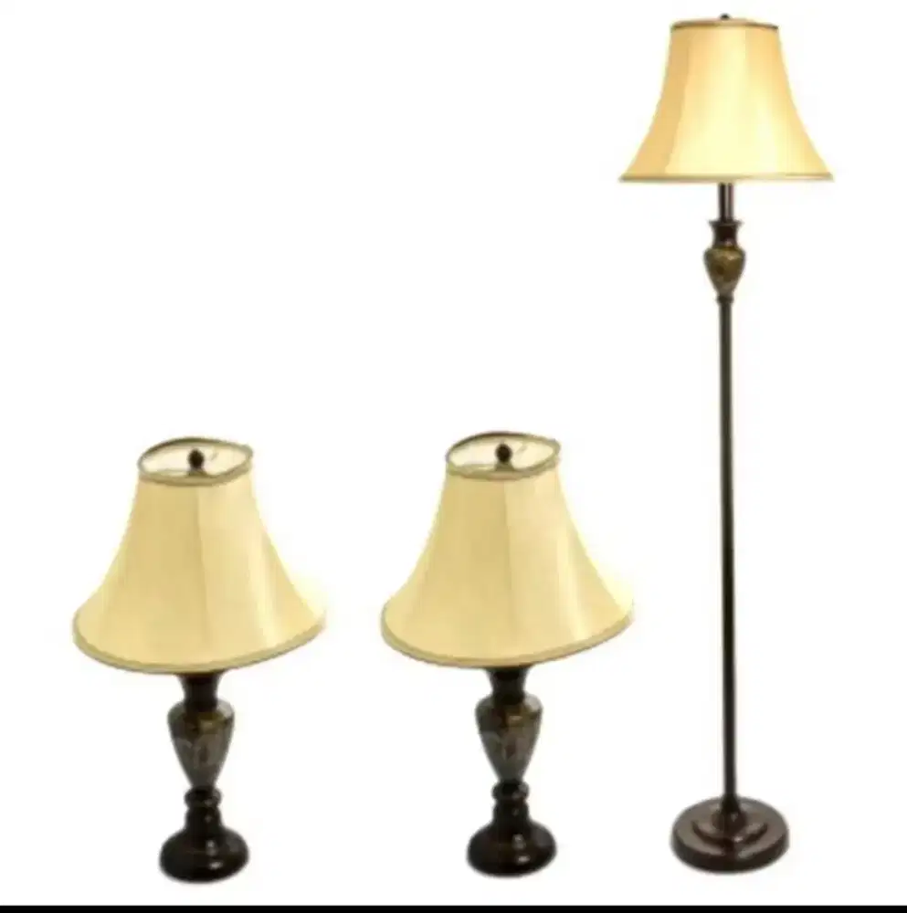Lampu Set Ruang Tamu Merk Eglare Combo Set Marble Lampu Lantai / Meja