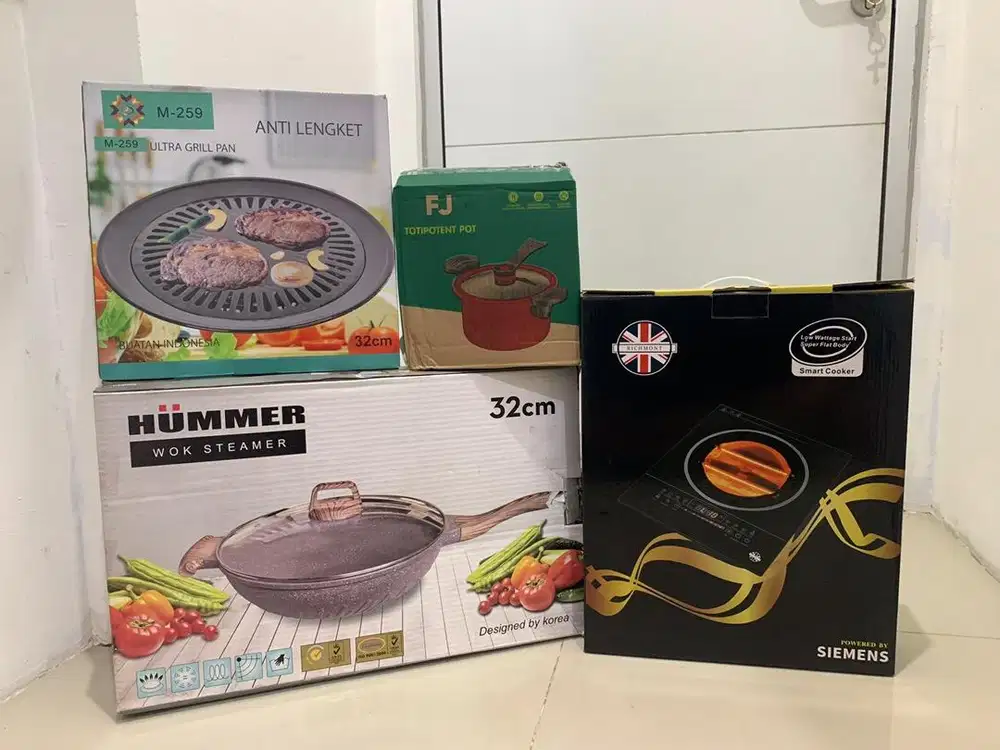 kompor listrik / Teflon jumbo / panci presto / grill pan