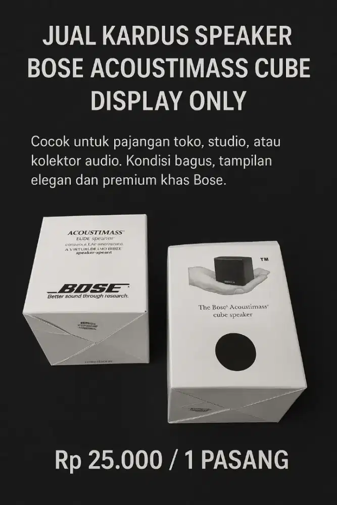 Kardus Speaker Bose Acoustimass Cube