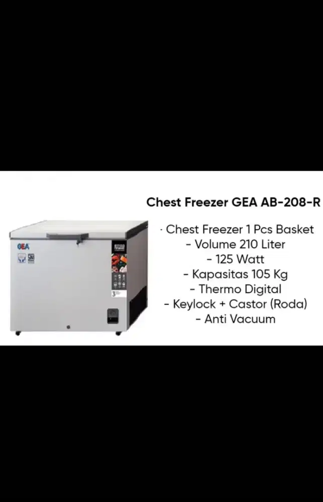 Frezer box gea 200liter