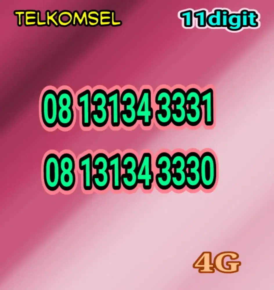 Perdana simpati cantik seri triple 333 rapi