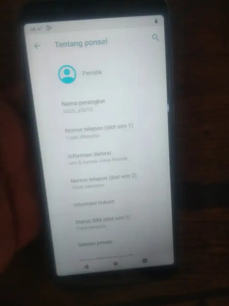 Asus max pro M1 ram 4 internal 64 normal orisinilan tinggal pakai