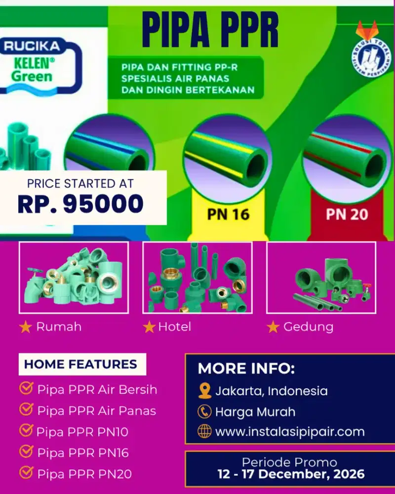 Jasa Pasang Instalasi Pipa Water Heater Wika Swh