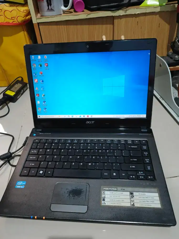 Laptop MURAH Acer Aspire 4750 Core i3 Ram 8Gb, SSD 256Gb Layar 14 inch