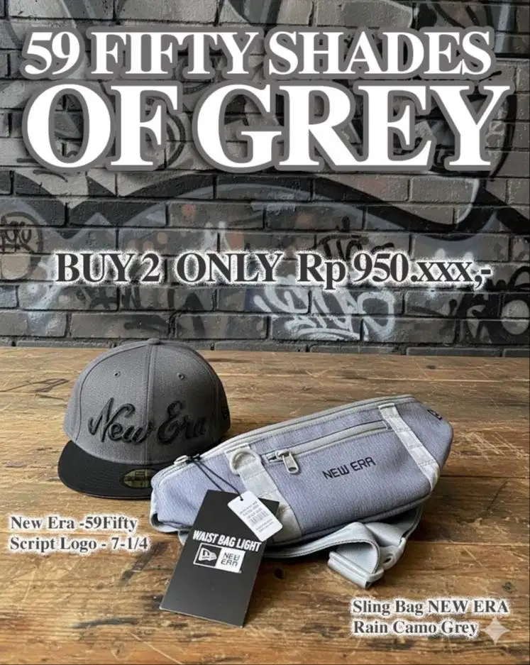 Promo New Era - 59fifty of grey