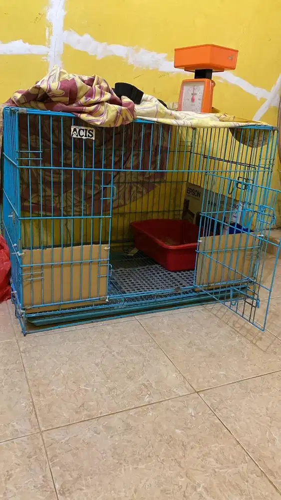 kandang kucing/anjing uk 90 besi tebal berat kokoh