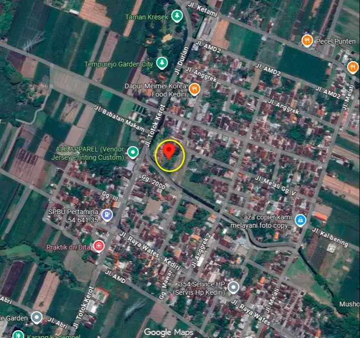 DIJUAL TANAH MURAH STRATEGIS SANGAT DEKAT DG JL RAYA KEDIRI WATES