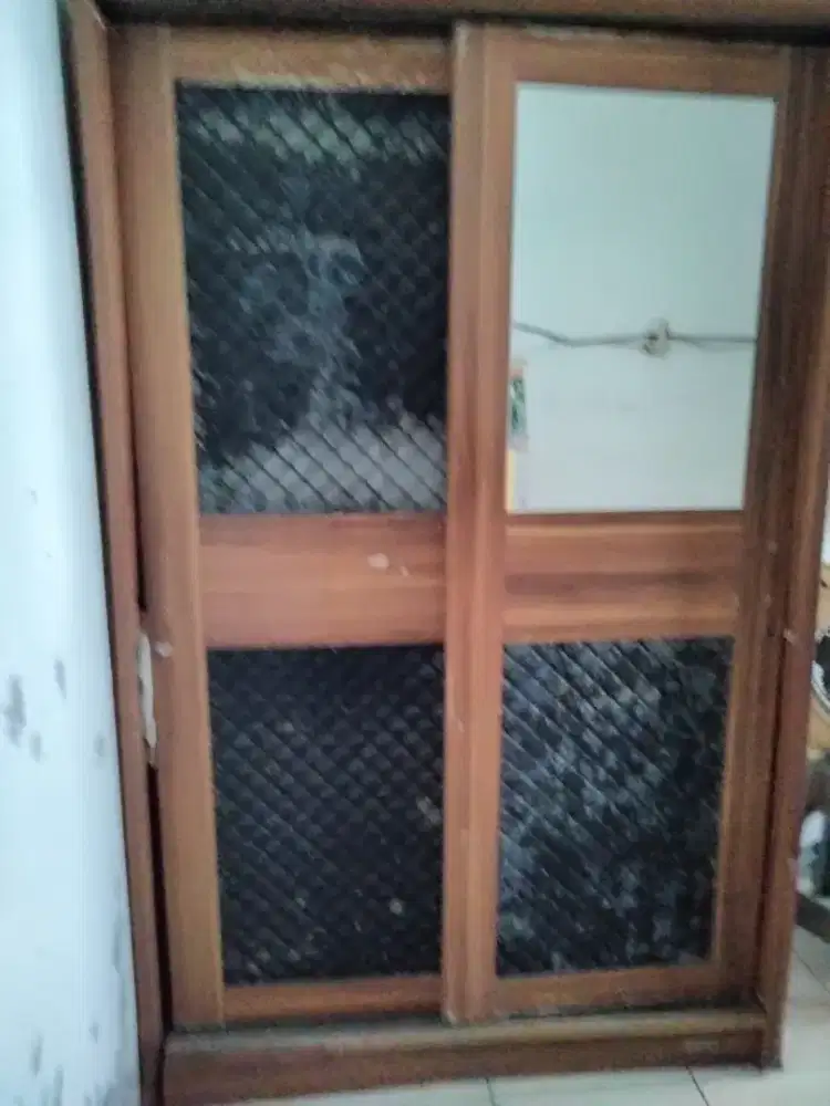 Lemari pakaian 2 pintu sliding