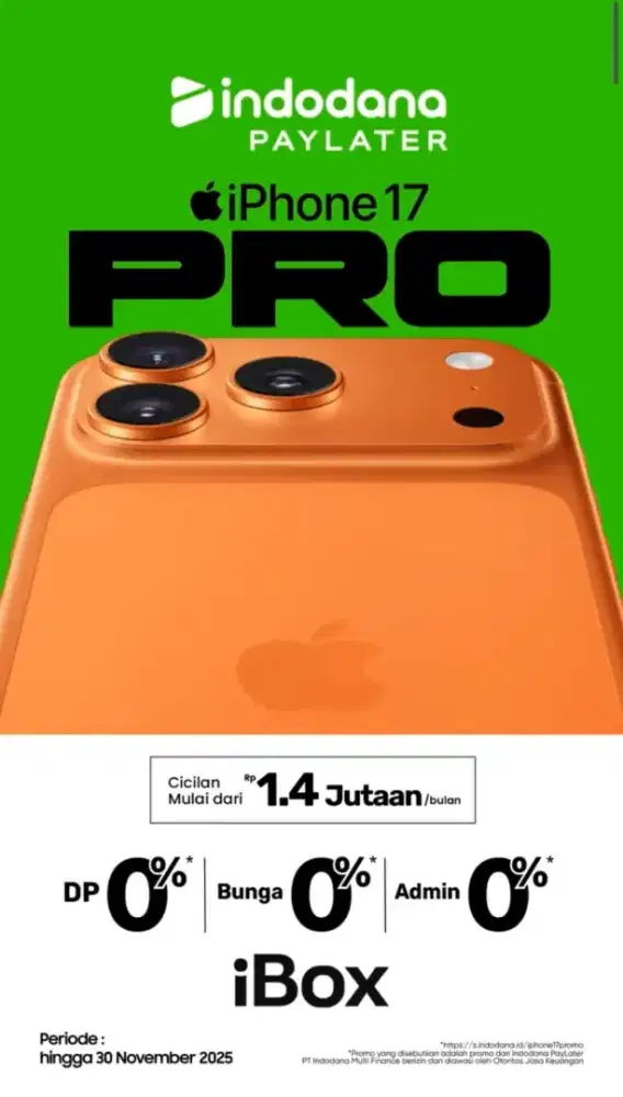 IPHONE 17 256 GB iBox Cicilan 0%