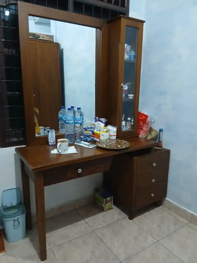 Meja Rias bahan Jati costum