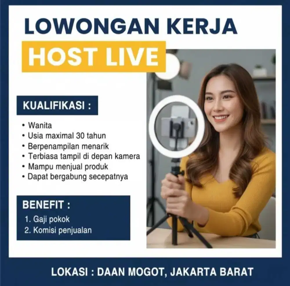 LOWONGAN KERJA HOST LIVE
