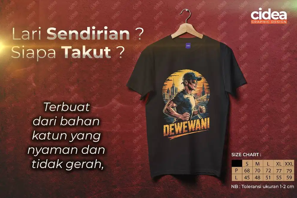 kaos katun lari dewewani
