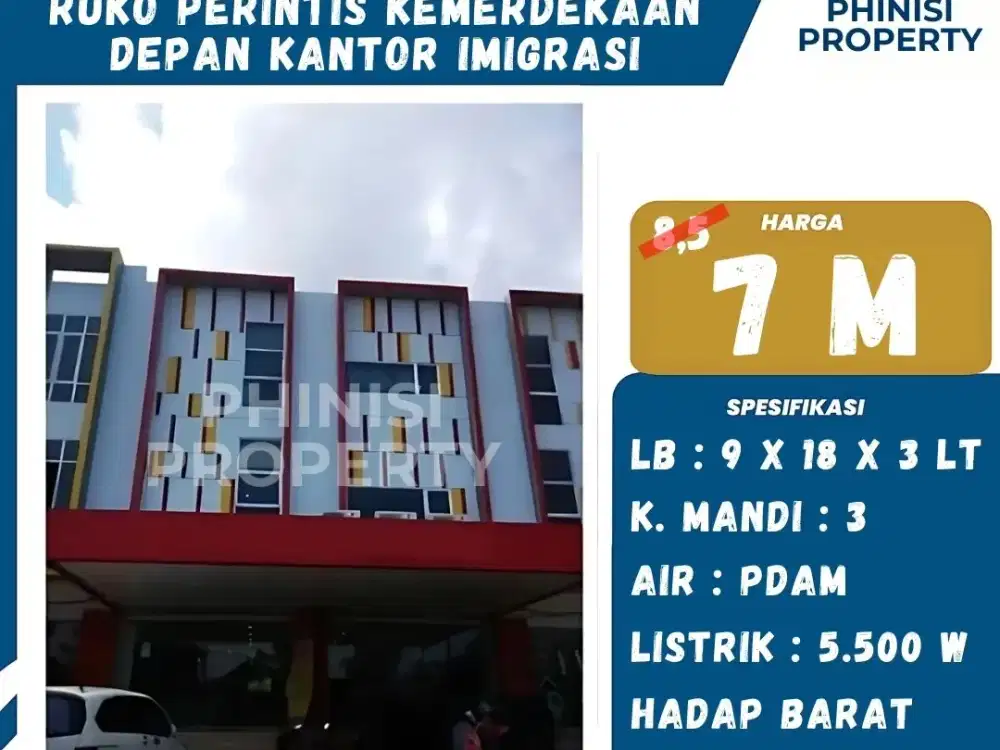 DIJUAL MURAH RUKO DI JALAN POROS PERINTIS STRATEGIS 2 PETAK MAKASSAR