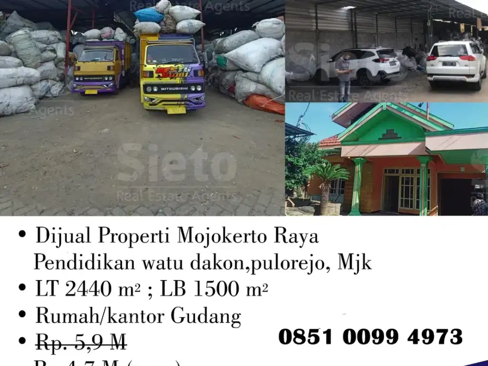 PROMO  Dijual Properti Mojokerto Raya Watu Dakon, Harga 4,7M