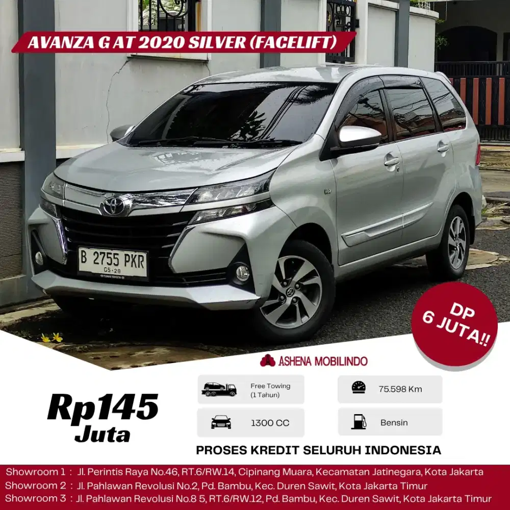 Avanza G AT 2020 Silver (Facelift) DP 6jt Kredit Terbaik SeOLX!